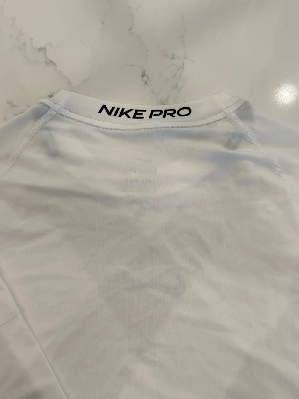 NWT Nike Kids Long-Sleeve White Dri-FIT Training Shirt